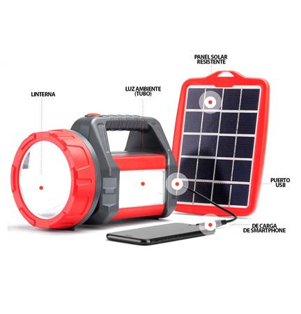 D-LIGHT LINTERNA Y FAROL LED T200 + PANEL CARGADOR SOLAR